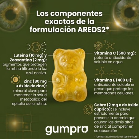 Vision en Gominolas AREDS + Luteína y Zinc | Gumpro