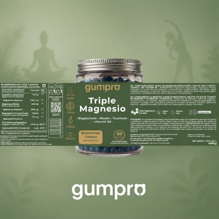 Gominolas de magnesio (triple) · Descanso y energía | Gumpro