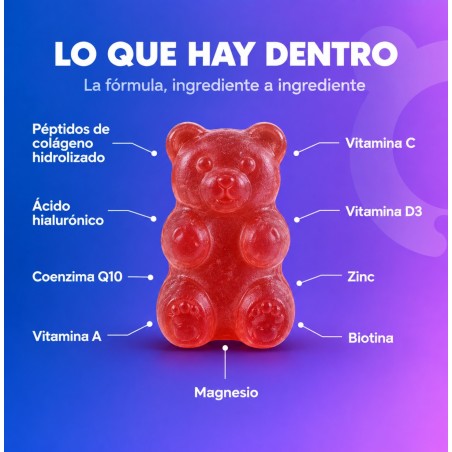 Colágeno en Gominolas 2000mg + Biotina y Vitamina C | Gumpro