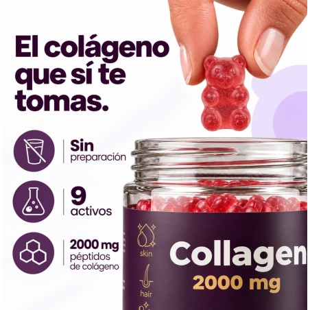 Colágeno en Gominolas 2000mg + Biotina y Vitamina C | Gumpro