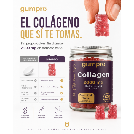 Gominolas de colágeno · Cabello, piel y uñas | Gumpro