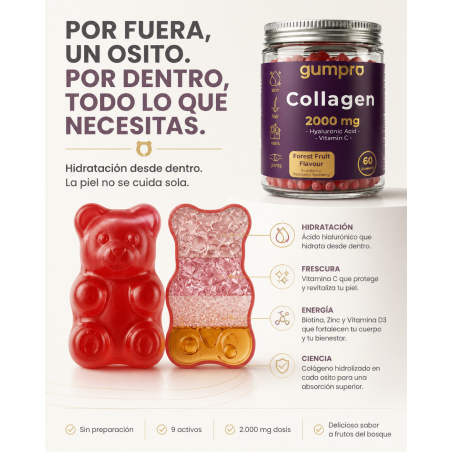 Gominolas de colágeno · Cabello, piel y uñas | Gumpro